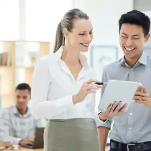 Business Employees With Tablet In Meeting People 2023 11 27 05 10 42 Utc